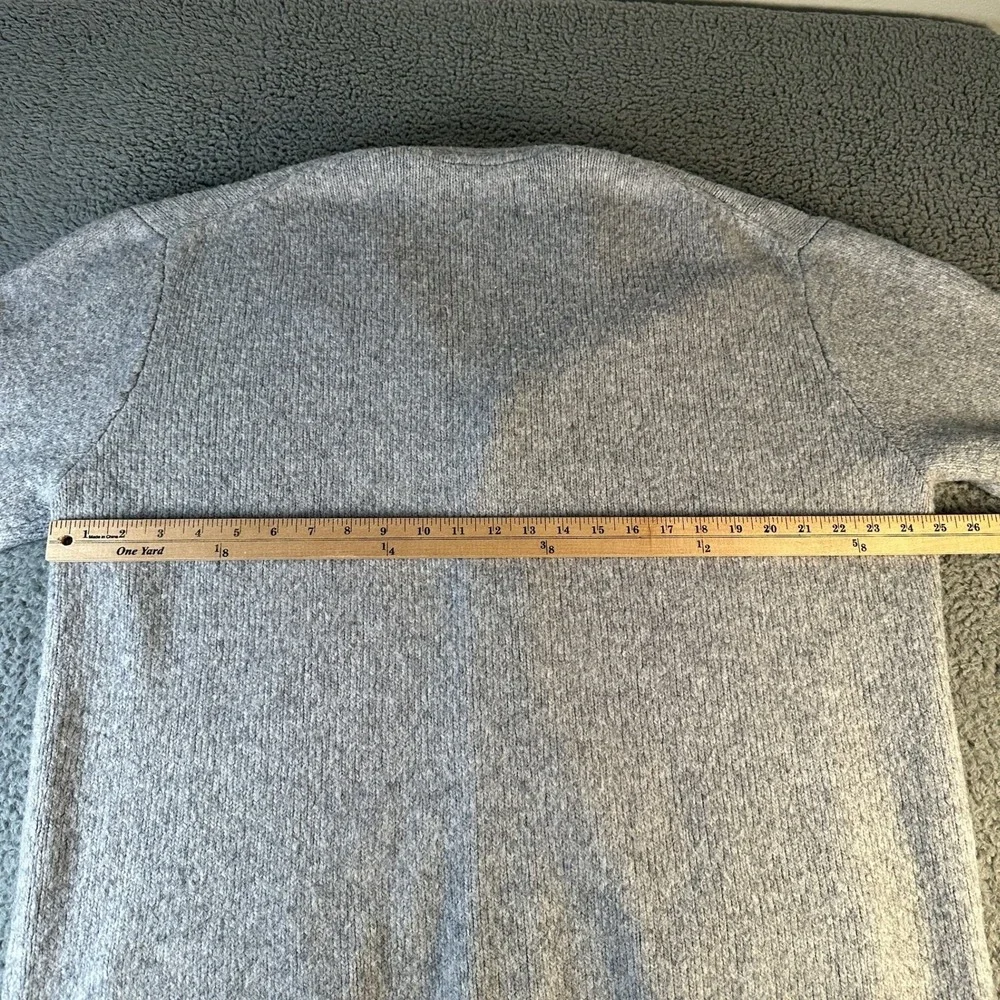 Abercrombie‎ Fitch Cardigan Mens XXL Tall Gray VNeck Button Front Pocket Knit